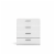 Levan Home Contemporary 4 Drawer Engineered Wood Chest in Oak /White Perspective: bottom