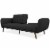 Levan Home Stylish Linen Sleeper Sofa in Dark Gray Perspective: bottom