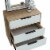Levan Home 3 Drawer Bedroom Chest Dresser in White & Light Oak Perspective: bottom