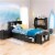 Hawthorne Collections Twin Bookcase Headboard in Black Perspective: bottom