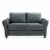 LifeStyle Solutions Transitional 2 Piece Sofa and Loveseat Set in Dark Gray Perspective: bottom