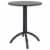 3 Piece Patio Bistro Set with Bistro Table and Set of 2 Chair in Black Perspective: bottom