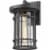 Z-Lite Jordan 14  Seedy Glass Aluminum Outdoor Wall Sconce in Black Perspective: bottom
