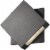 Z-Lite Quadrate 9  Sand Blast Glass Aluminum Outdoor LED Wall Sconce in Black Perspective: bottom