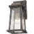 Z-Lite Millworks Clear Glass Aluminum Outdoor Wall Sconce in Bronze Perspective: bottom