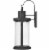 Z-Lite Roundhouse 32  Seedy Glass Aluminum Outdoor Wall Sconce in Black Perspective: bottom
