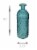 Blue Green and Grey Decorative Textured Glass Bottles Set of 3 Perspective: bottom