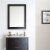 Vinnova Florence 30 Bathroom Vanity Framed Wall Mirror in Espresso Perspective: bottom
