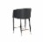 Sunpan Dean 20  Modern Leather Dining Chair in Stainless Steel/Cantina Black Perspective: bottom