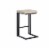 Sunpan Boone 26  Faux Leather and Steel Counter Stool in Cream-Black (Set of 2) Perspective: bottom
