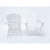 Hampton White Poly Outdoor Patio Adirondack Chair (2 Pack) Perspective: bottom