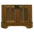 Bowery Hill 4 Shelf Corner Curio Cabinet in Golden Brown Perspective: bottom