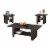 Bowery Hill 3 Piece Coffee Table Set in Black Oak Perspective: bottom