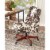 Bowery Hill Transitional Fabric Cow Print Armless Office Chair in Walnut/Brown Perspective: bottom