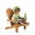 KidKraft Kids Outdoor Adirondack Chair - Honey Perspective: bottom