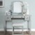 Furniture Vista Wood Vanity Stool in Gray-Crosley Perspective: bottom