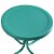 Furniture Retro Sturdy Steel Metal Patio End Table in Surf Green-Crosley Perspective: bottom