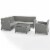 Crosley Bradenton 5 Piece Wicker Patio Sectional Set in Gray Perspective: bottom