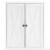 Crosley Clifton 2 Door Stackable Pantry in Distressed White Perspective: bottom