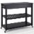 Kitchen Cart Island Solid Black Granite Top in Black - Crosley Perspective: bottom