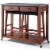 SOLID GRANITE TOP KITCHEN CART/ISLAND,CLASSIC CHERRY & 24  CHERRY UPHOLSTERED SADDLE STOOLS Perspective: bottom