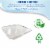 9.6  Clear Medium Square 64 oz. Bowl Disposable PET Lids (48 Lids) Perspective: bottom
