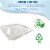 11.8  Clear Big Square 128 oz. Bowl Disposable PET Lids (48 Lids) Perspective: bottom