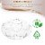12  Clear with Silver Round Section Tray Disposable Plastic Seder Plates (24 Plates) Perspective: bottom