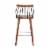 Micah Walnut and Metal Modern 26" Counter Height Bar Stool Perspective: bottom