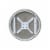 30 in. Round Top Wood Pedestal Dining Table in White/Heather Gray Perspective: bottom