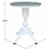 30 in. Round Top Pedestal Counter Height Wood Dining Table in White/Heather Gray Perspective: bottom