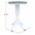 30 in. Round Top Pedestal Bar Height Wood Dining Table in White/Heather Gray Perspective: bottom