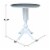 36 in. Wood Bar Height Pedestal Table in White/Heather Gray Perspective: bottom