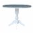 36 in. Counter Height Wood Dining Table with 12 in. Leaf in White/Heather Gray Perspective: bottom