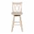Double  X  Back Bar height Stool - With Swivel Seat - 30  Seat Height Perspective: bottom
