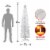 National Tree Company Pre-Lit Artificial Christmas Tree, White Tinsel, White Lights, Includes Perspective: bottom