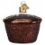 Old World Christmas Hostess Cupcake Glass Chocolate Frosted 32438 Perspective: bottom