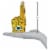 Old World Christmas Green Bay Packers Foam Finger Ornament For Christmas Tree Perspective: bottom