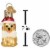 Old World Christmas Mini Jolly Pup 2.00in, Gumdrops Collection Canine Dog Perspective: bottom