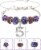 VeryMerryMakering 5th Birthday Purple Necklace, Gift for 5 yo Girl Perspective: bottom