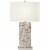 Pacific Coast Lighting Block Mother of Pearl Rectangle Resin Table Lamp in White Perspective: bottom