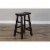 Sunny Designs 30  Saddle Seat Transitional Mahogany Wood Stool in Black Walnut Perspective: bottom