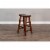 Sunny Designs 30  Saddle Seat Transitional Mahogany Wood Stool in Dark Chocolate Perspective: bottom