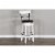 Sunny Designs Carriage House 30  Wood Swivel Barstool with Back in White Perspective: bottom
