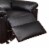 Bonded Leather Rocker Recliner Black- Saltoro Sherpi Perspective: bottom