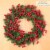Artificial Holiday Red Berry Pick with 15 berries-10 (24 Pieces) Perspective: bottom