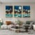 Framed Canvas Wall Paintings - Blue Moon Night - Aesthetic Prints for Interior Décor Perspective: bottom