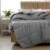 Lux Decor Collection Twin Single Comforter, Microfiber Soft 1PC Duvet Insert - Grey Perspective: bottom
