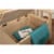 Linon Lottie Entryway Storage Bench in Washed Natural Perspective: bottom