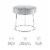 Linon Siena Metal Upholstered Accent Vanity Stool in Gray Perspective: bottom